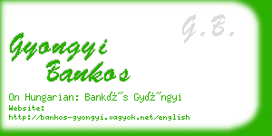 gyongyi bankos business card